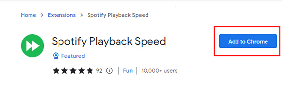 add spotify playback speed to chrome