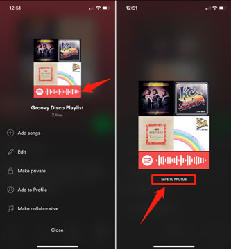 get spotify code on mobile via spotify app