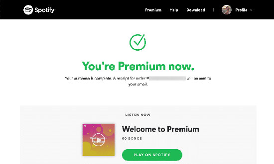get spotify premium for free via bin