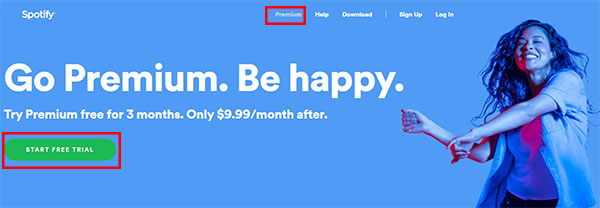 spotify premium free trial official