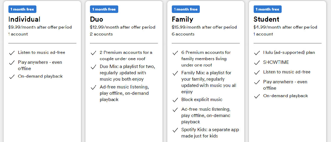 enjoy free spotify premium via family plan