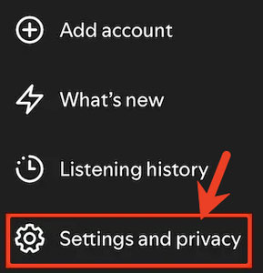spotify settings and privacy on android