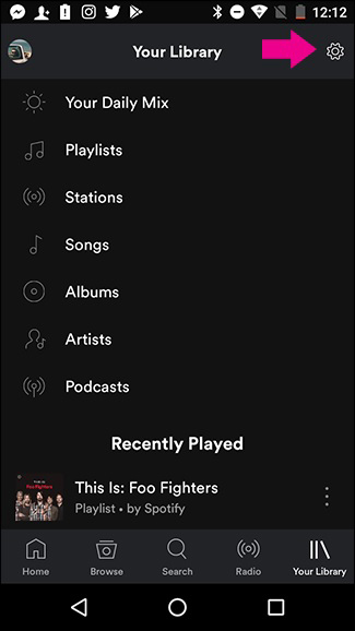 spotify settings mobile