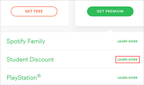 get spotify premium student discount