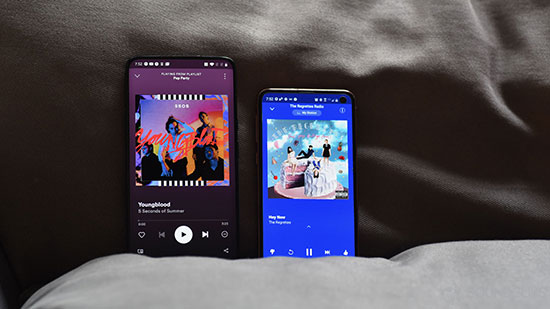 Spotify vs Pandora Interface