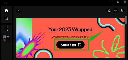 view spotify wrapped 2023 on spotify desktop app