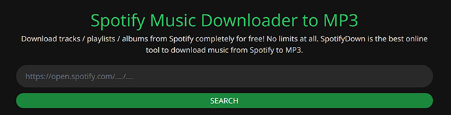 spotifydown interface