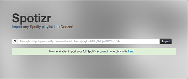 move spotify to deezer via spotizr