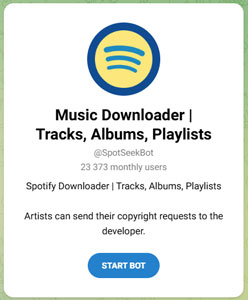 spotseekbot spotify telegram bot downloader