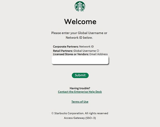 starbucks partner hours login