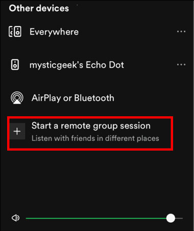 start a remote group session