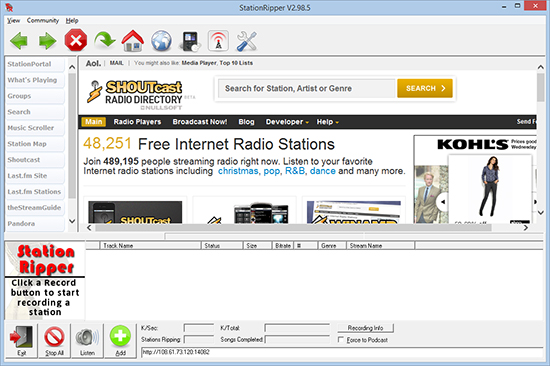 stationripper online radio recorder