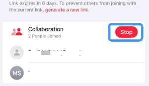 stop collaboration on apple music collaborative playlist