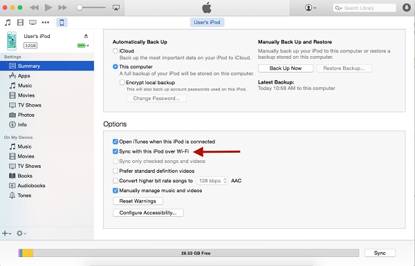 copy apple music to ipod via itunes