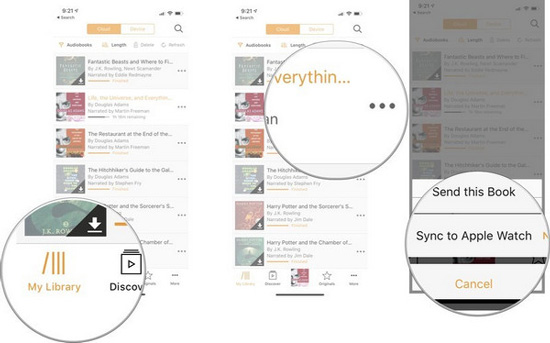 sync audible books to apple watch from iphone
