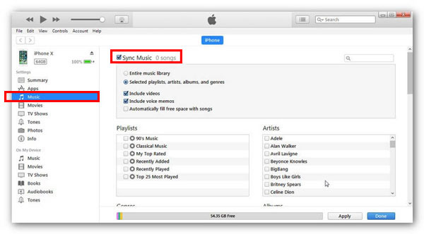 sync apple music to other device on itunes