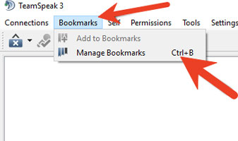 add bookmarks in teamspeak