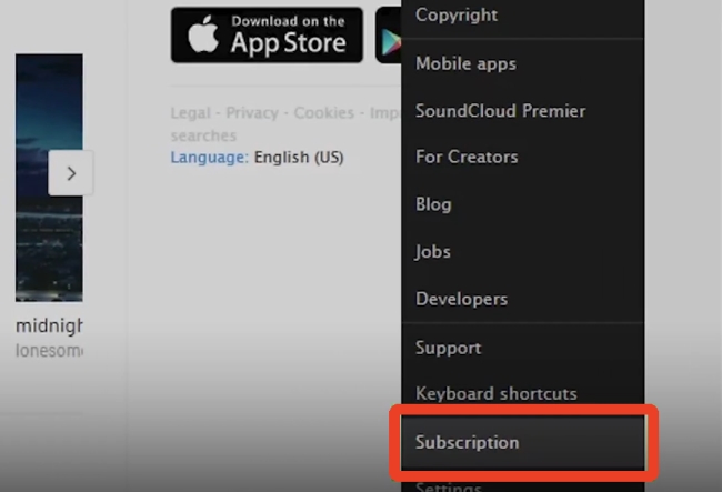 get soundcloud free trial details on webpage