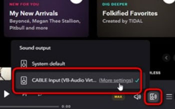 tidal cable input