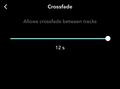 crossfade on tidal