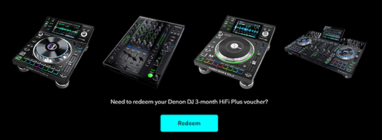 get 3 months tidal free trial with denon dj