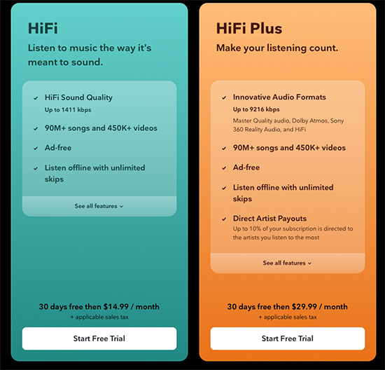 tidal family plan price