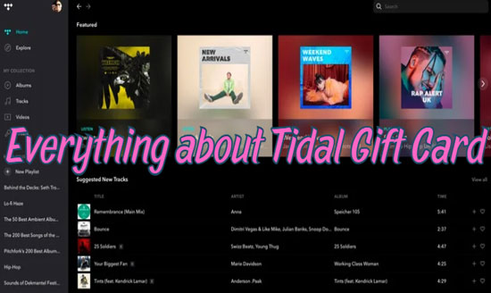 tidal gift card