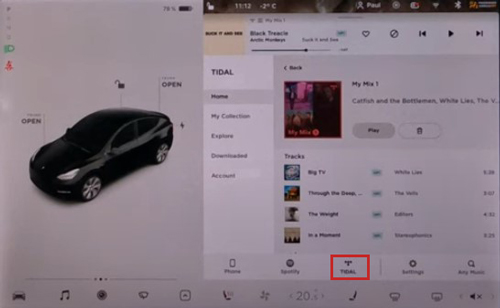 how to use tidal in tesla