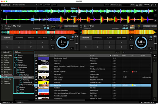 mix tidal music on djuced