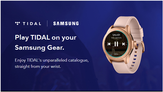 tidal on samsung gear s3