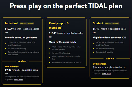 tidal price