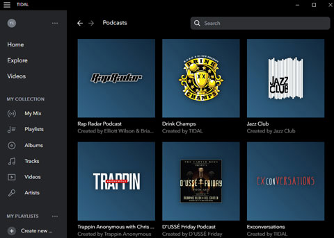 get podcast on tidal