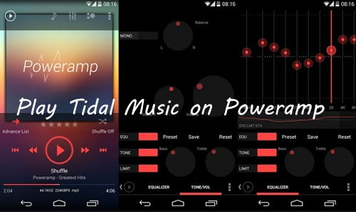 play tidal music on poweramp music player