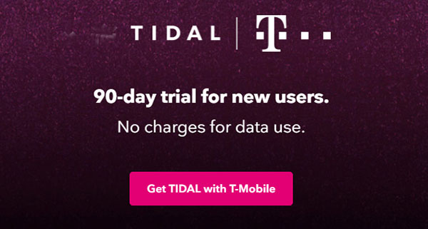tidal music 3 month free via t mobile