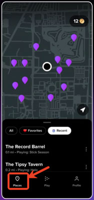 find touchtunes jukebox to play spotify music