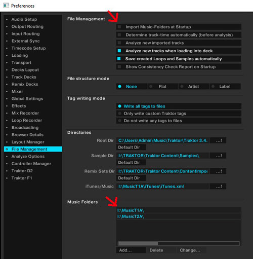 import spotify music folders to traktor