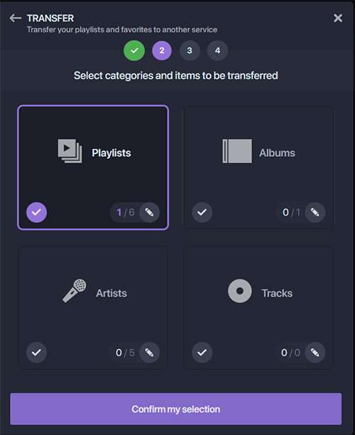 select tidal music to transfer soundiiz