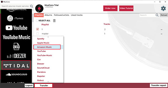 transfer tidal to amazon music by musconv