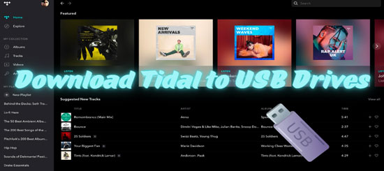 download music from tidal to usb