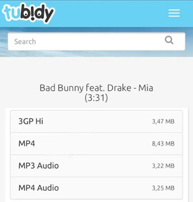 search for tubidy mp3 music download