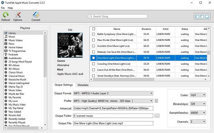 tunefab main interface
