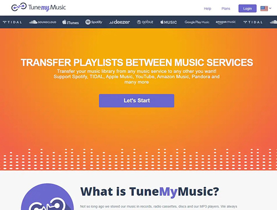 tunemymusic interface