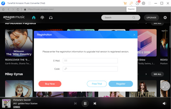 tunepat amazon music converter registration
