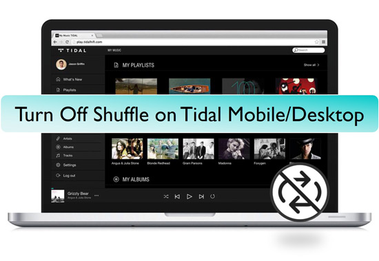 how to turn off shuffle on tidal