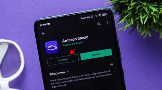 uninstall amazon music