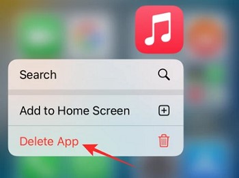 delete apple music app