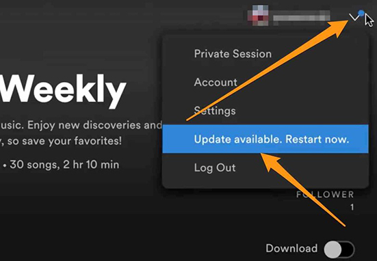 update spotify desktop to fix spotify something went wrong
