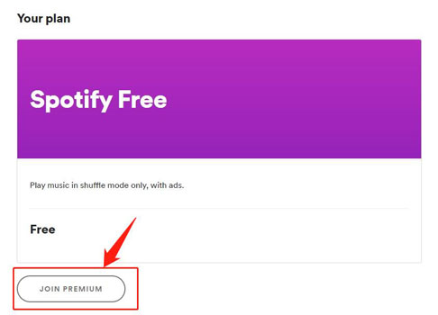 upgrade to spotify premium account