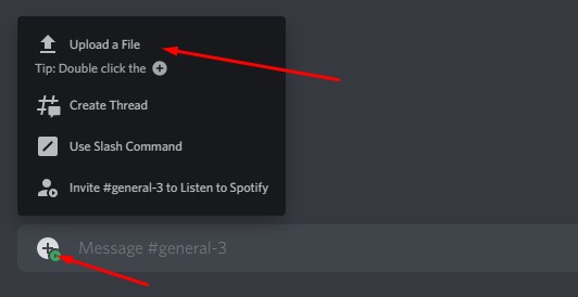 upload downloaded spotify files to discord