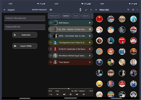 upload audible via wear casts